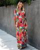 Europäisch-Amerikanisches Florales Baumwoll Strand Überwurf Sonnenschutz Kleid
