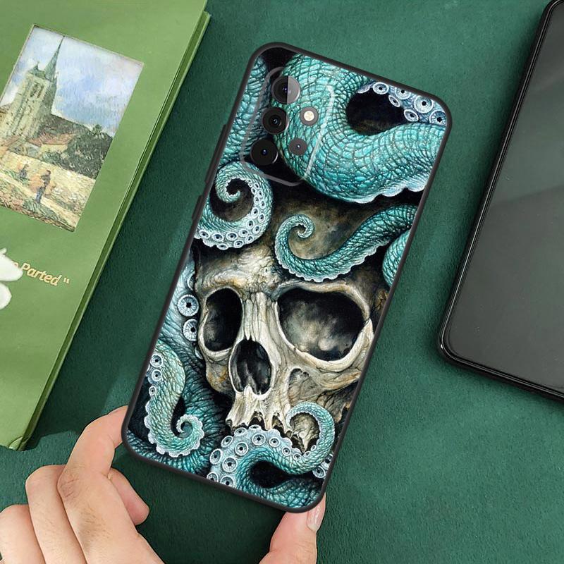 Marine Life Ocean Octopus Case For Samsung Galaxy A54 A12 A22 A32 A52 A72 A52S A14 A70 A51 A71 A33 A53 A73 Cover
