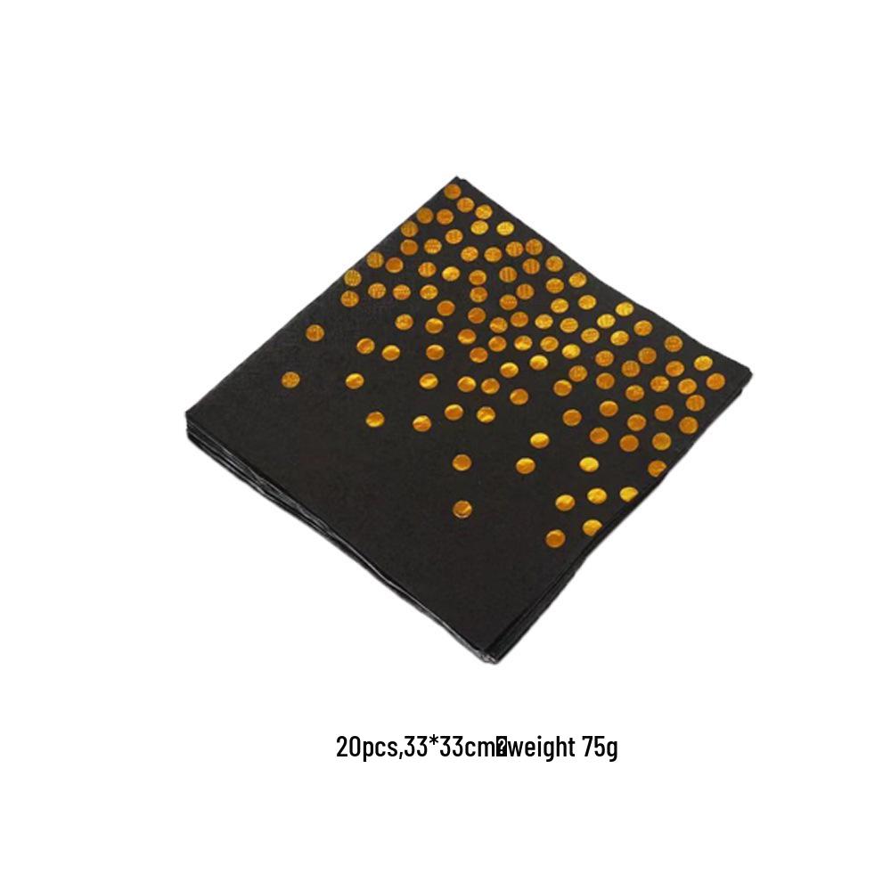 Multi-color Hot-Stamped Party Paper Tableware Set: Plates, Cups & Napkins