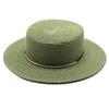 Small Fresh Green Wide Brim Flat Top Top Hat Women's Spring Summer French Sun Beach Sun Hat Color