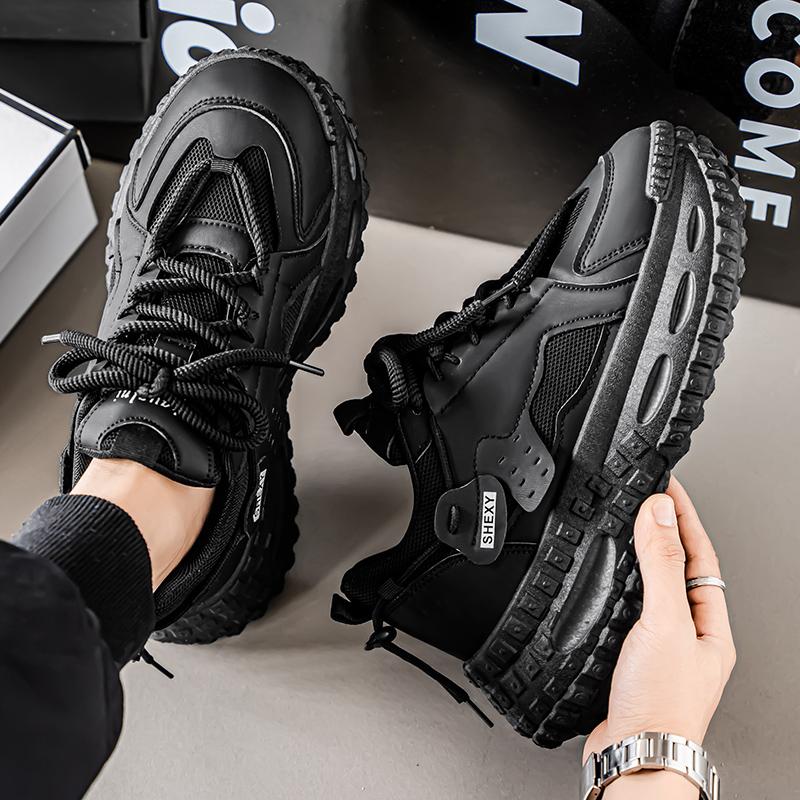 New Fashion Men 's Four Seasons Comfortable Thick Sole Shoes Students BoysTrending Soft Sole Breathable Casual Running Sneakers