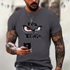 Summer Men's T Shirt Street Casual Short Sleeve Print T-Shirts Fashion Male Oversized Clothing O-Neck Pullover Funny Tops