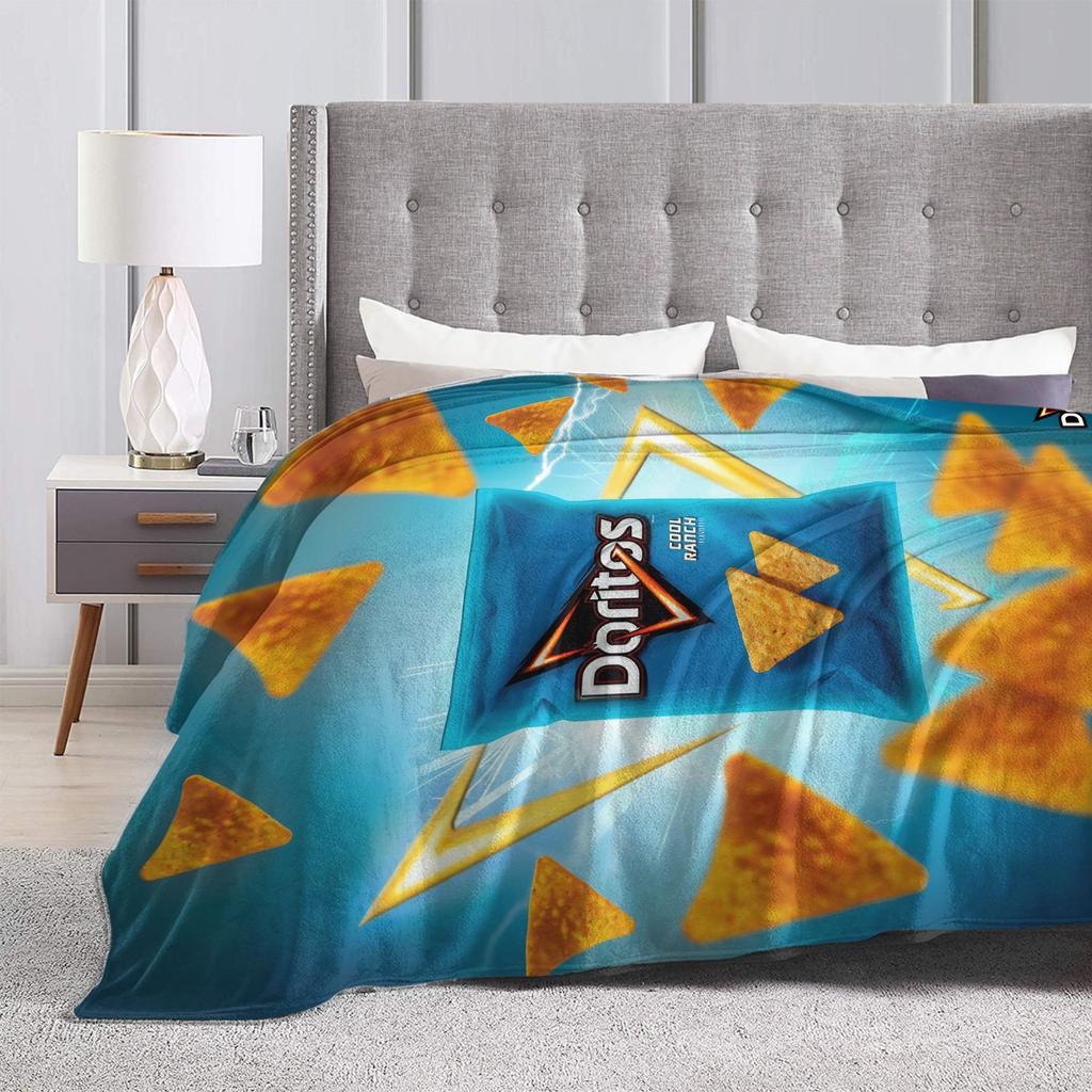 Doritos Tortilla Chips Puffed Food Blankets Airplane Travel Flannel Throw Blanket For Outdoor Warm Design Quality Bedspread Gift