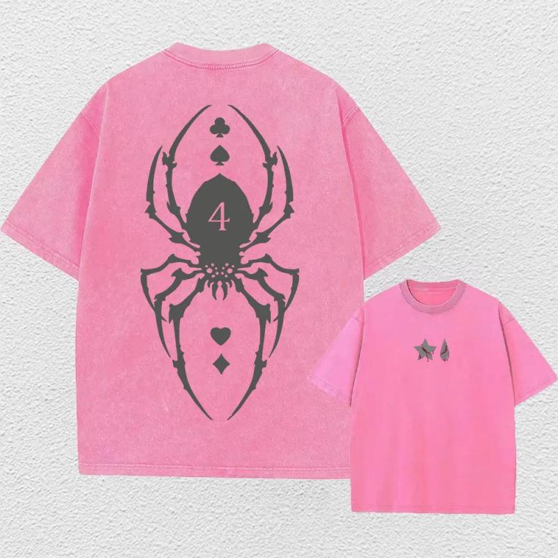 Hip Hop Hunter Street Anime Japanese T-Shirt Hunter Style Print Retro Flower T-Shirt Men S Cotton × Crew Neck S