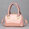 Glossy Leather Handbag Women's Shoulder Bag Fashion Lady's Brand Shopping Crossbody Bag Elegant Diamond Steel Clip Women's Bag