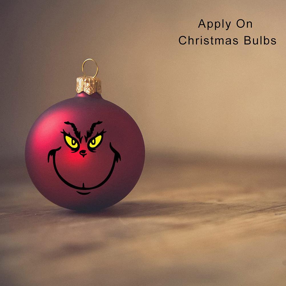 10 kusů Vánoční nálepka dekorace kreslená karikatura vinylové nálepky na ozdoby pro