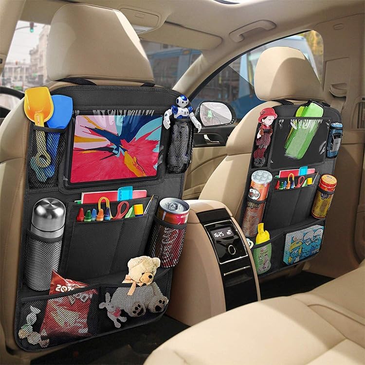 Seat Back Car Kick Rear Seat Easy to Attach and for Driving and Tablet Drink Car Smartphone Oxford Car Interior 1 Piece [DOYOUCOTO] Pocket, Guard,