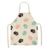 Aprons Cute Dog Printed Cotton Linen Kitchen Apron