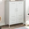 VidaXL High Buffet, Cabinet with Legs and Compartments, Cupboard with Door, Living Room Organizer, White 843113