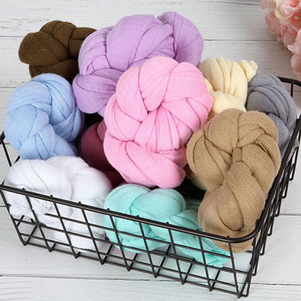 Newborn Stretch Knit Solid Wrap Baby Photography Props Blanket Infant Photo
