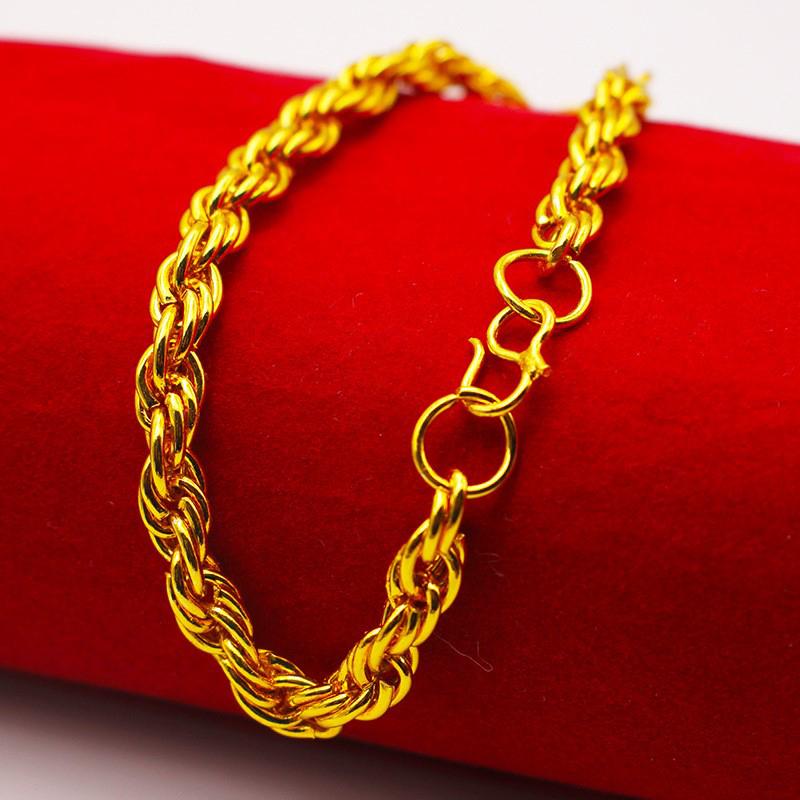 Alloy Gold Plated Bracelet Imitation Gold Snake Bone Chain Twisted Chain Hip Hop Punk Bracelet