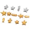 Retro Ocean-Themed Stainless Steel Beaded Pendants: Starfish, Seahorse, Sea Turtle for DIY Bracelets & Necklaces
