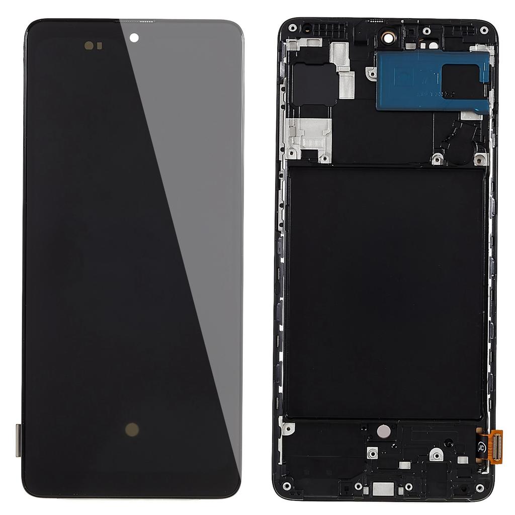 Pour Samsung Galaxy A71 4G SM-A715 Écran OLED Grade C et Assemblage Numériseur+Cadre (sans logo)
