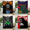 MF DOOM Rapper Print Throw Blanket  Soft Cozy Picnic Warm Blanket for Home Travel Birthday Gift