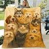 1pc Cozy Cute Cat & Dog Print Flannel Blanket - Soft Warm All-Season Throw for Sofa, Bed, Car, Office, Camping Mixed Colors Contemporary Home Decor Gi