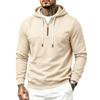Men S Casual Half Zip Hooded Sweatshirt Basic Style European Size Autumn