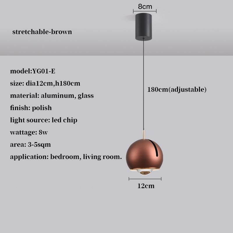 Modern minimalist LED pendant light adjustable angle circular pendant light stretchable luxury home decoration lighting fixtures