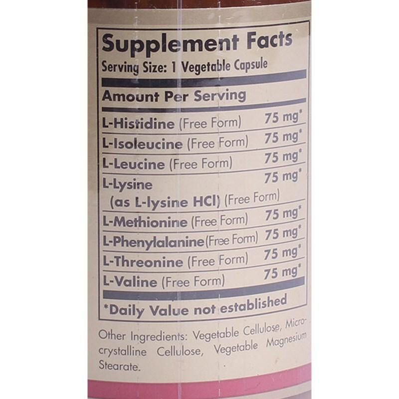 Solgar Essential Amino Complex Vegetable Capsule Gluten Free Vegan Sugar Free