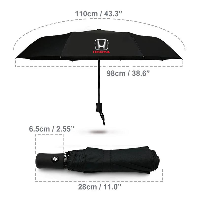 Windproof Double Layer Resistant Umbrella Fully Automatic Rain Umbrella For Honda Fit Civic Accord 7 8 9 10 Pilot City Jazz CRV