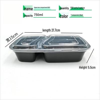 2-Compartment Disposable Meal Prep Containers