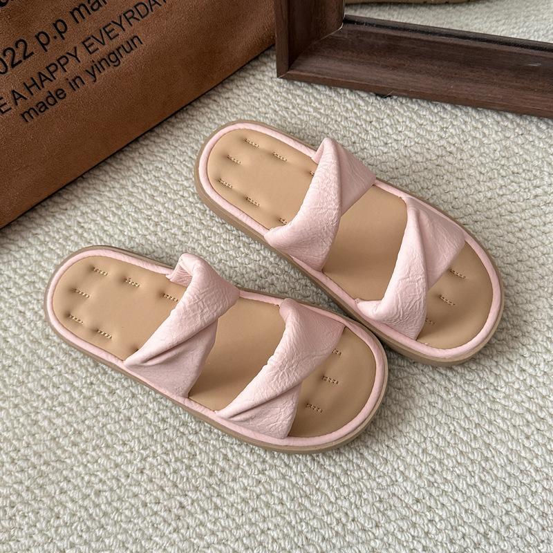 

Sofa slippers~ slippers women s outer wear summer 2025 summer new super fire beautiful not tired feet with skirt sandals 40 розовый