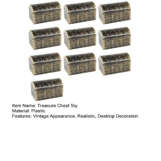10Pcs Mini Pirate Treasure Chest Vintage Realistic Miniature Jewelry Treasure Box Toy Model Theme Party Decoration Kids Gift