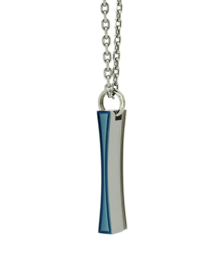 [Lion Heart] Necklace LH-1 Curved Plate Necklace Surgical Stainless Steel Men's Direct Sales Blue