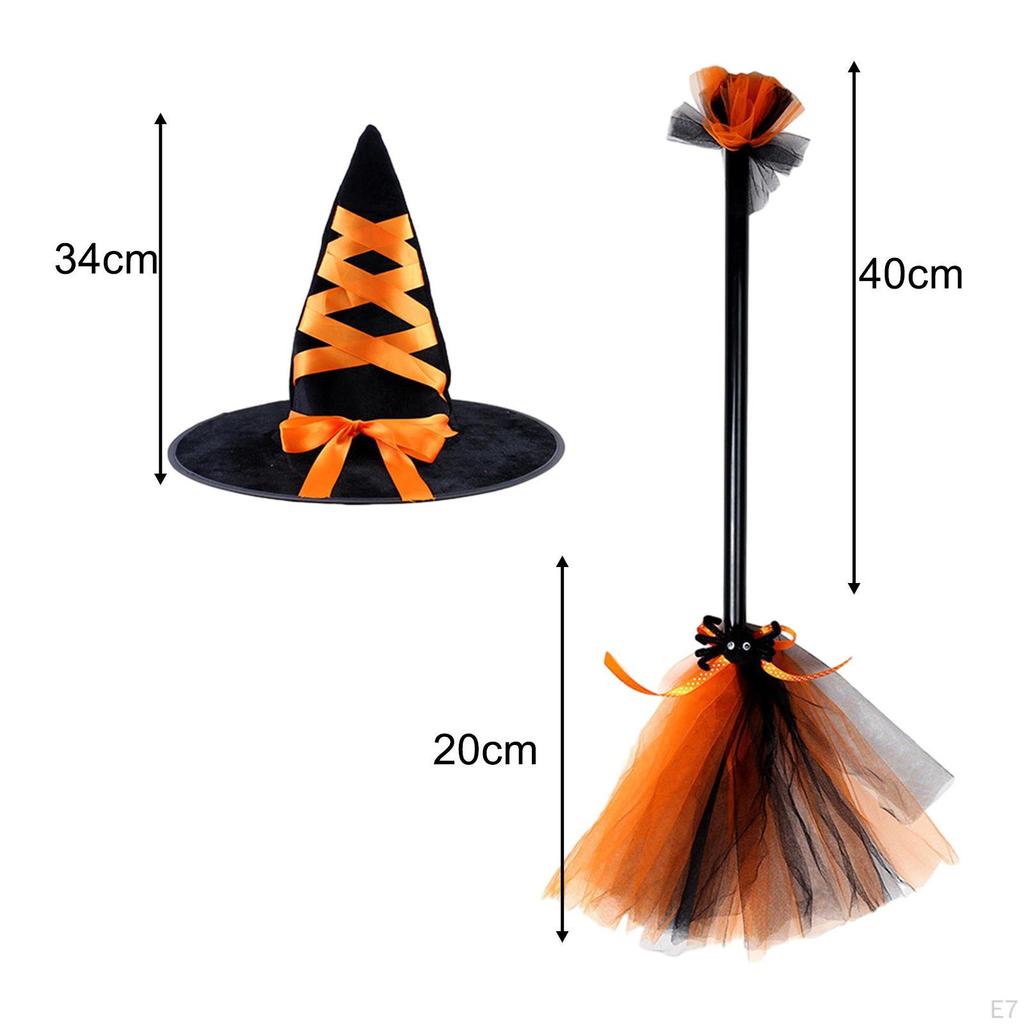 Halloween Broom Hat Pointed Children Kids Decor Nbesen Broomstick for Masquerade