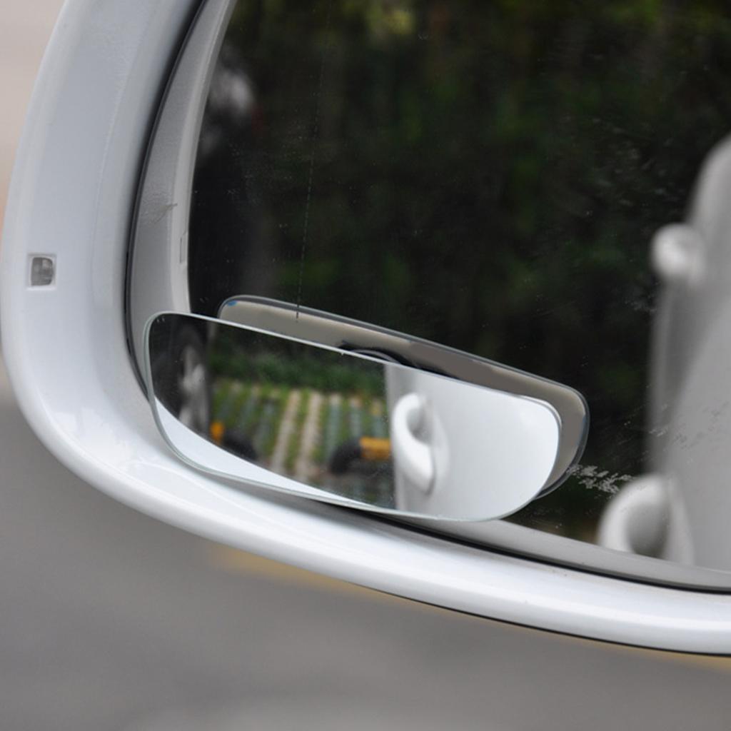 1 Pair Blind Spot Mirror Rearview Mirror Accessories HD View Adjustable Angle Frameless Fish Eye Mirrors for Car