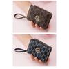 Women's Short Wallet with Three Fold Zipper and Small Wallet, Simple and Fashionable with Old Pattern Card Bag