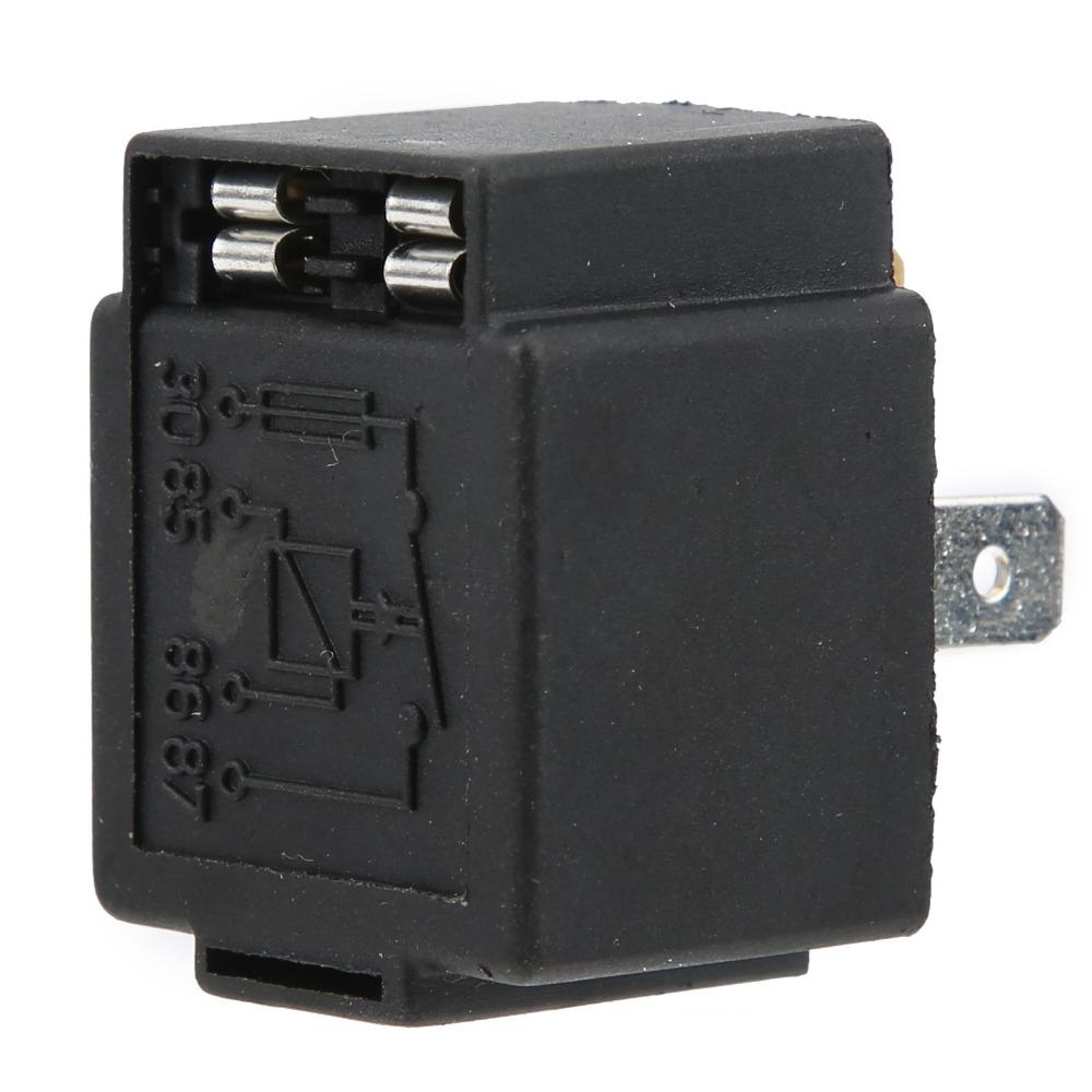 5PCS Convenient Installation Waterproof Car Flasher Relay Fused Protection Black Flasher Relay Relay Box Lamp Accessory