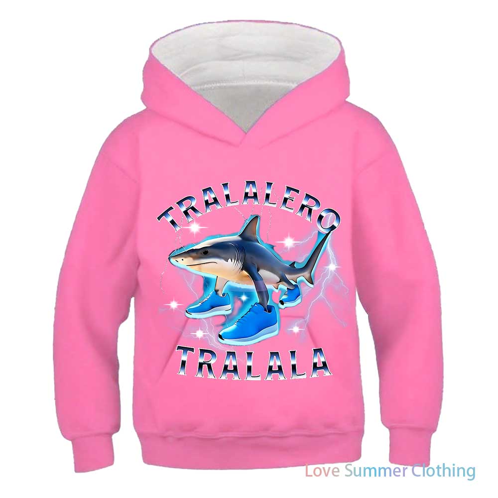 Tralalero Tralala Gotický Korejský Styl Mikiny Vtipná Italská Brainrot Y2k Mikina Dětské Ležérní Vintage Oblečení