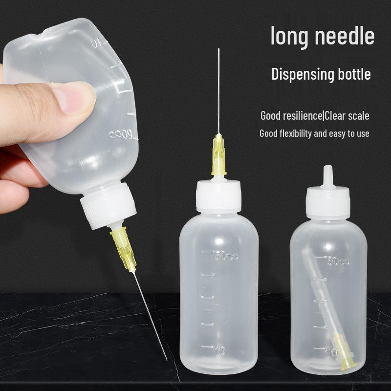 50ml Industrial Dropper Bottle: Needle Tip for Glue, Oil, Alcohol, Rosin, PCB Cleaning