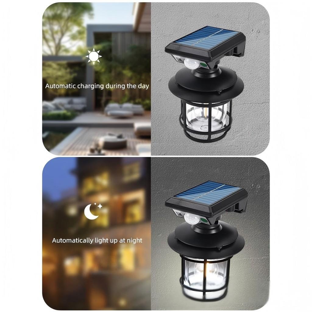 Solar Outdoor Light Split Type Motion Sensor Wall Lamp Yard Garden Waterproof