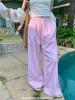 Korean Style High Waist Striped Wide-Leg Pants for Women - Spring & Autumn 2025