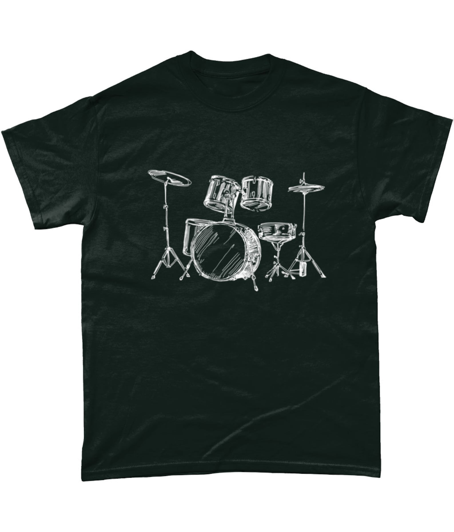 T-Shirt Drum Kit Drummers Gift Musical Instrument T-Shirt Music Rock T-Shirt L