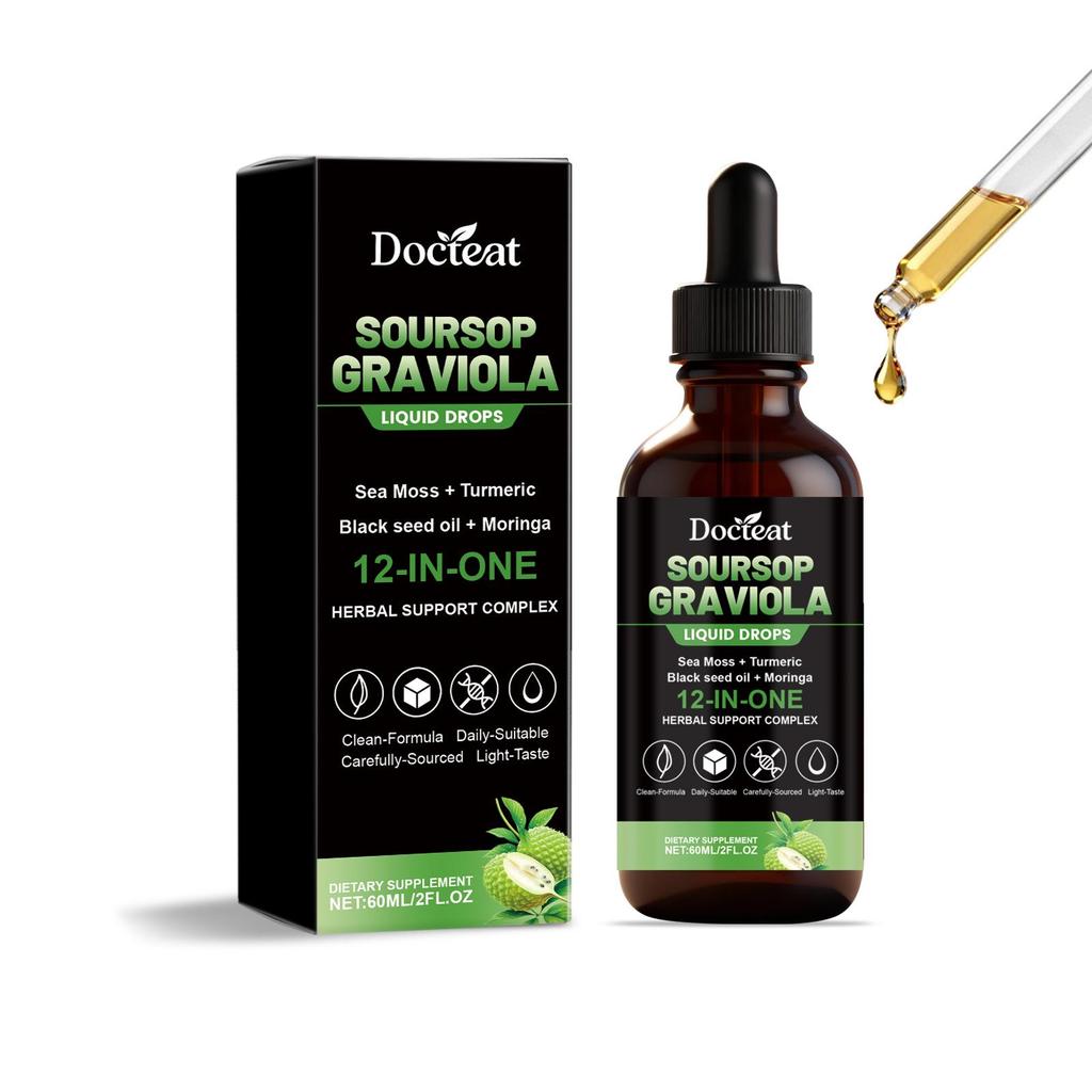 DOCTEAT 12-in-1 Soursop & Bitter Gourd Dietary Supplement Drops for Daily Body Care