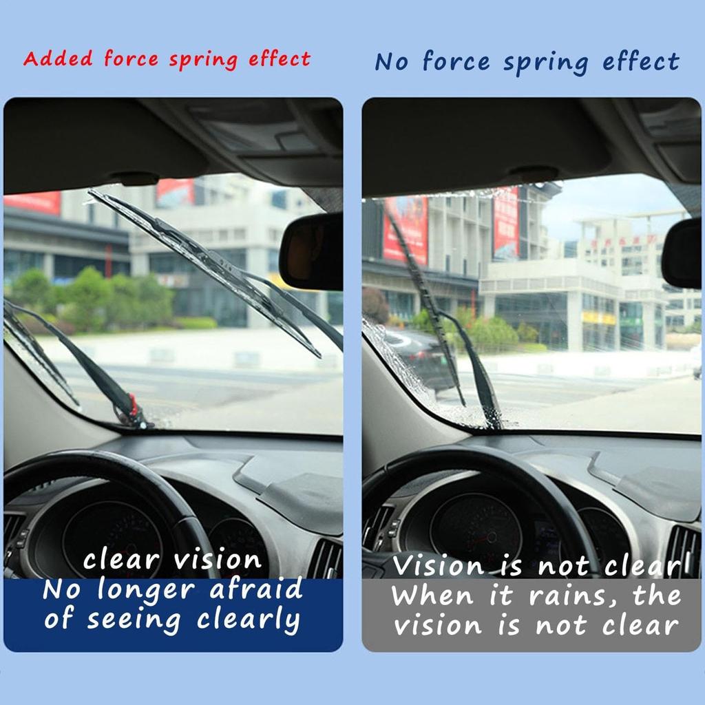 Windshield Wiper Pressure Springs, 2 Multifunctional Car Wiper Windshield Wipers, Enhanced Wiper Performance, Easy