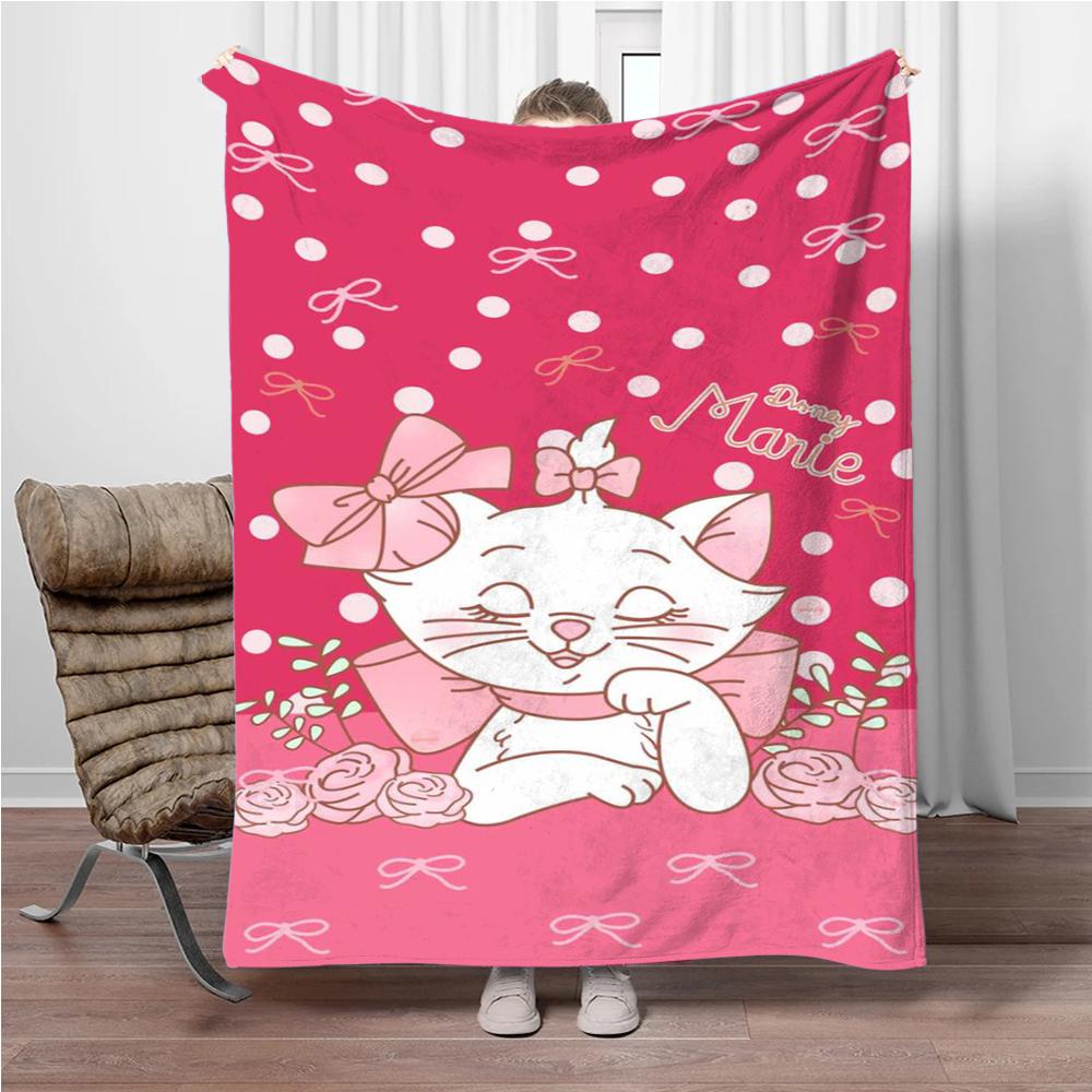 31 Style Disney Cute Cat Marie Printed Blanket Soft Warm Throw Flannel For Children And Adult Bed Sofa Outdoor Travel Girl Gifts
