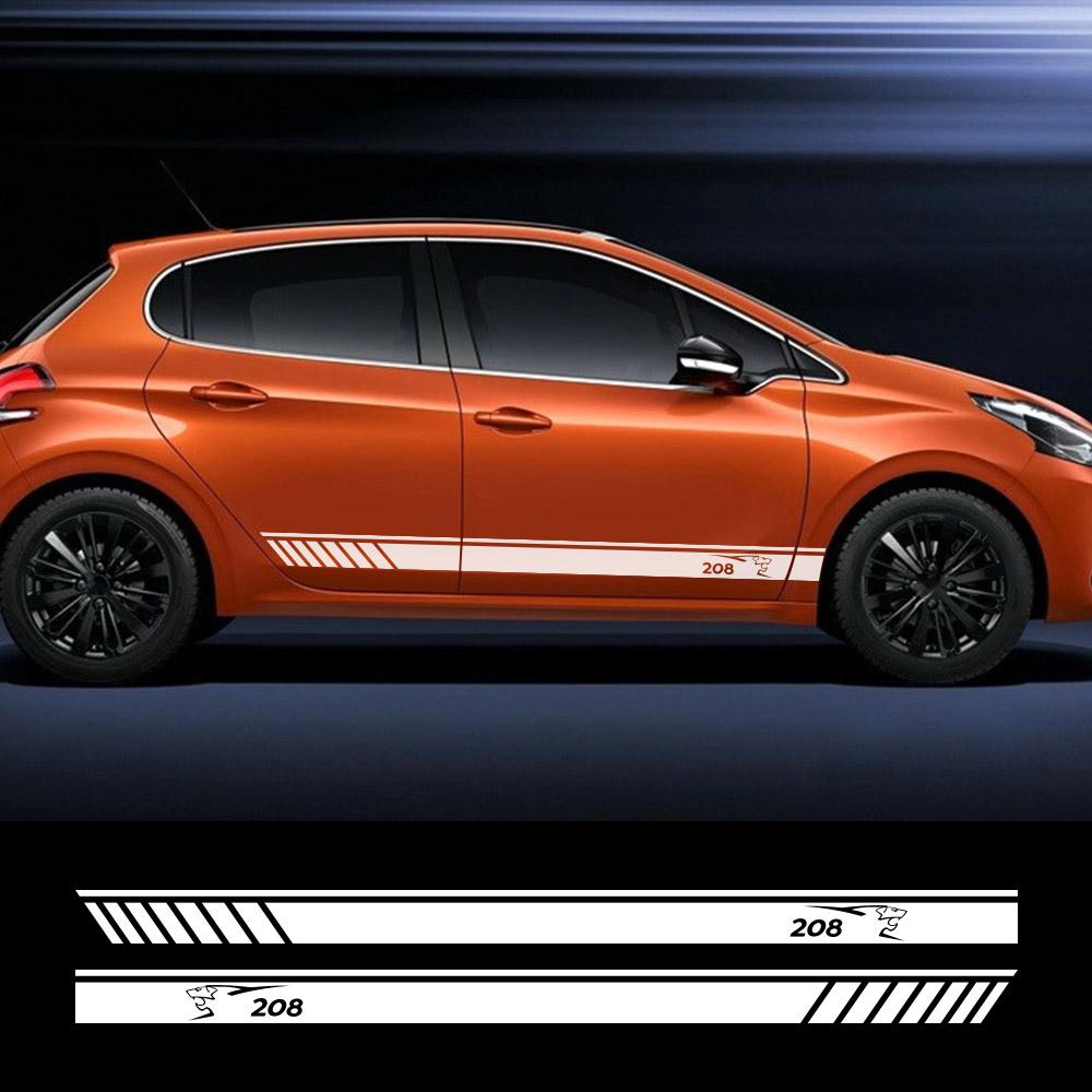 Autotür-Aufkleber für Peugeot 308 208 206 207 307 407 408 cc 508 2008 5008 RCZ Sport Racing Tuning Zubehör Vinylfolie Aufkleber