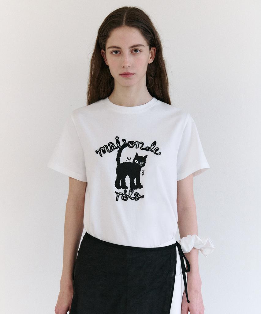 ROLAROLA Maison Rola Cat Friends T-Shirt White