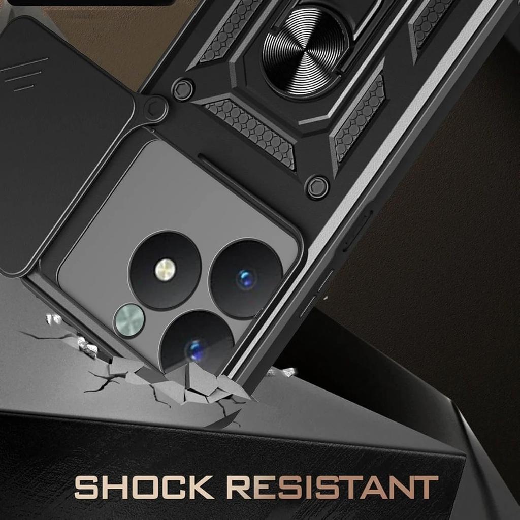 Kryt Armor pro Realme C63 4G Kryt pro Realme C61 s ochranným kroužkem objektivu Magnetický stojánek Coque Fundas