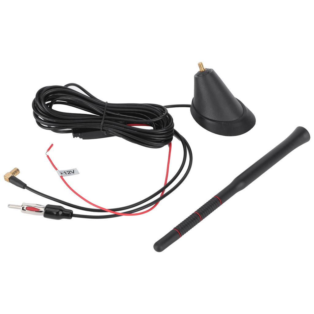 Car Active Amplified DAB+FM Antenna Top Roof Mount Radio Aerial Waterproof Digital Universal 12V