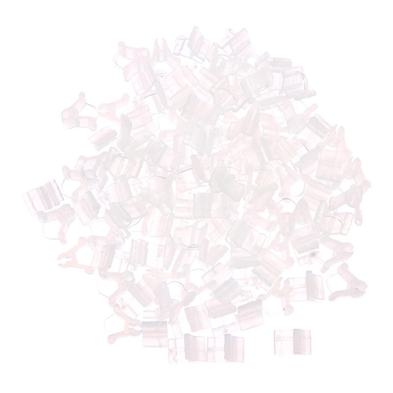 100Pcs Plants Graft Clips Plastic Garden Tools For Cucumber Eggplant Watermelon Round Mouth Flat Mouth Anti Fall Clamp