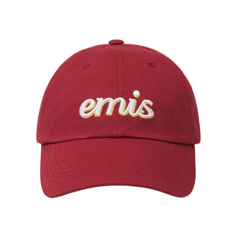 

EMIS LAYERED LOGO BALL CAP-RED RED