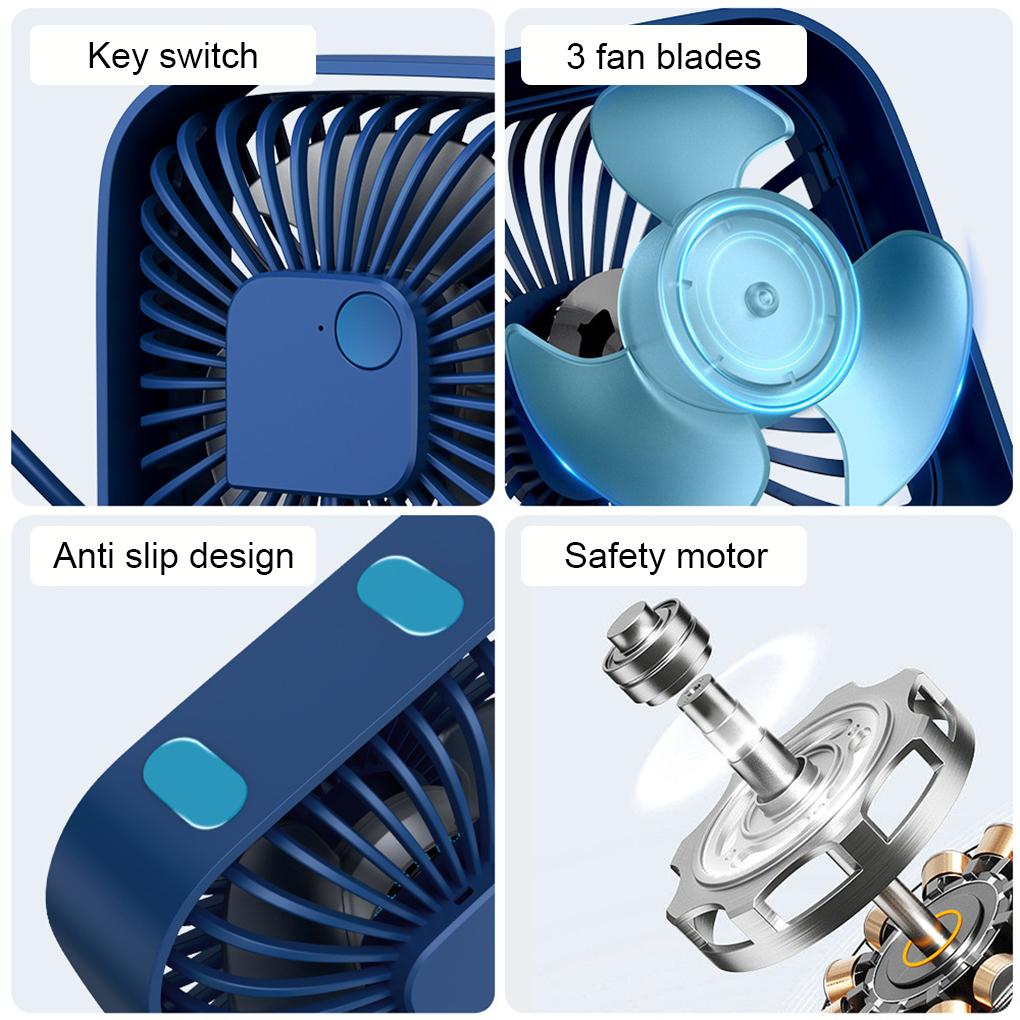 USB Mini Fan With Three Speed Regulation For Compact And Portable USB Powered Office Desk Small Fan