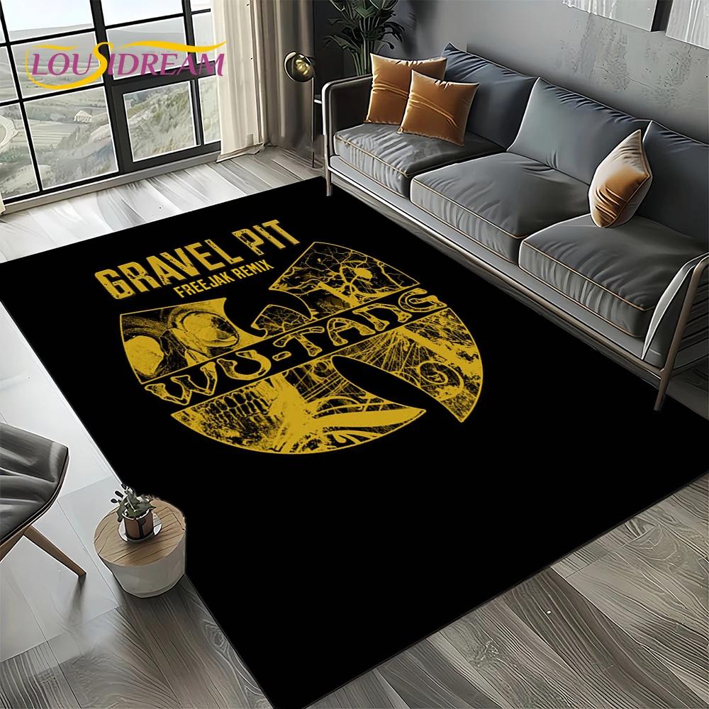 3D Wu T-TANG Clans Hip Hop Sign Rap Carpet Rug for Bedroom Living Room Home Sofa Decoration,Children Play Large Decor Floor Mat