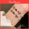 Butterfly Jewelry Bracelet With Zircon Stones For Women Summer Fashion Accessory