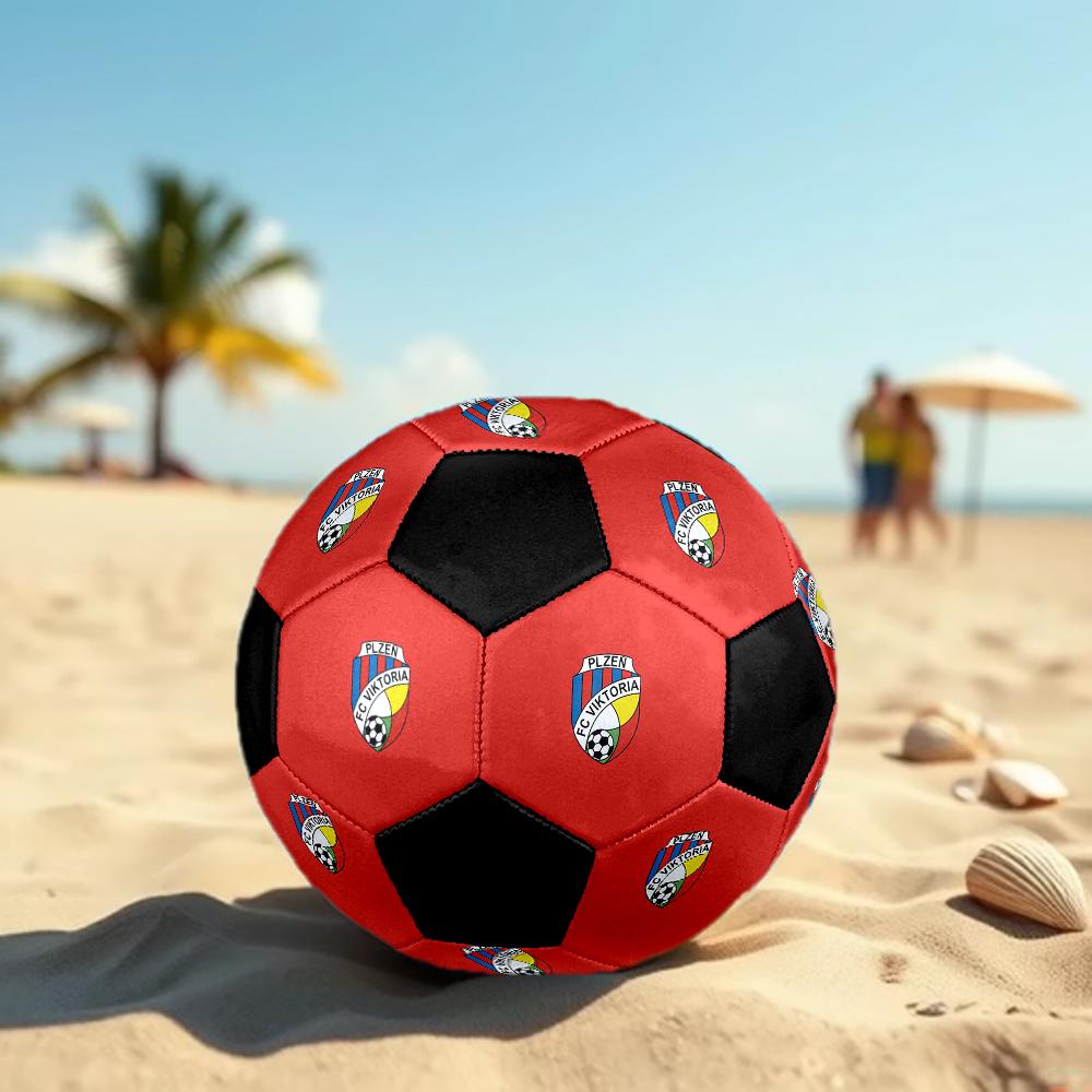 SIZE 5 FC Viktoria Plzeň Soccer Ball Colorful All Ages Machine Stitched PVC Competition Ready Durable High-Bounce