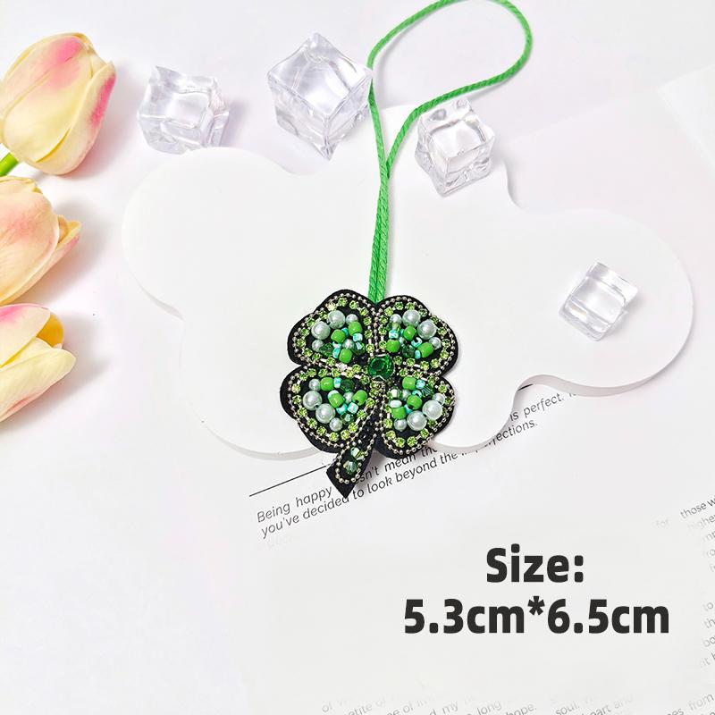 3D Ocean Theme Patches Handmade Rhinestone Beaded Patches with Hanging Rope Crystal Bag Lanyard Patch Beading Applique